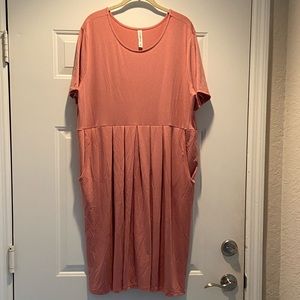 Rose pink dress with pockets